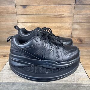 New Balance Women's Size 7.5 608 V5 Black Training Lace Up Shoes Slip Resistant